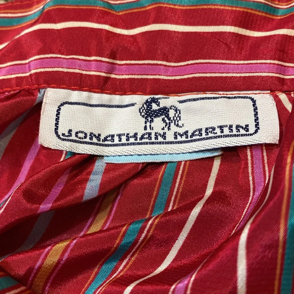 Vintage Jonathan Martin Vertical Stripes 2-Piece Skirt Set - Picture 5 of 10